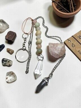 Crystal Pendant Keyring with Pastel Beads - Women Accessories Key & Card Holder